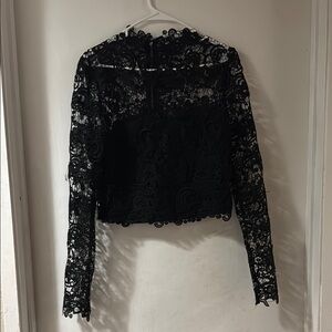 Elegant Black Lace Top